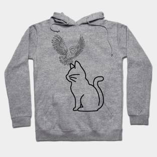 A cat & Owl Hoodie